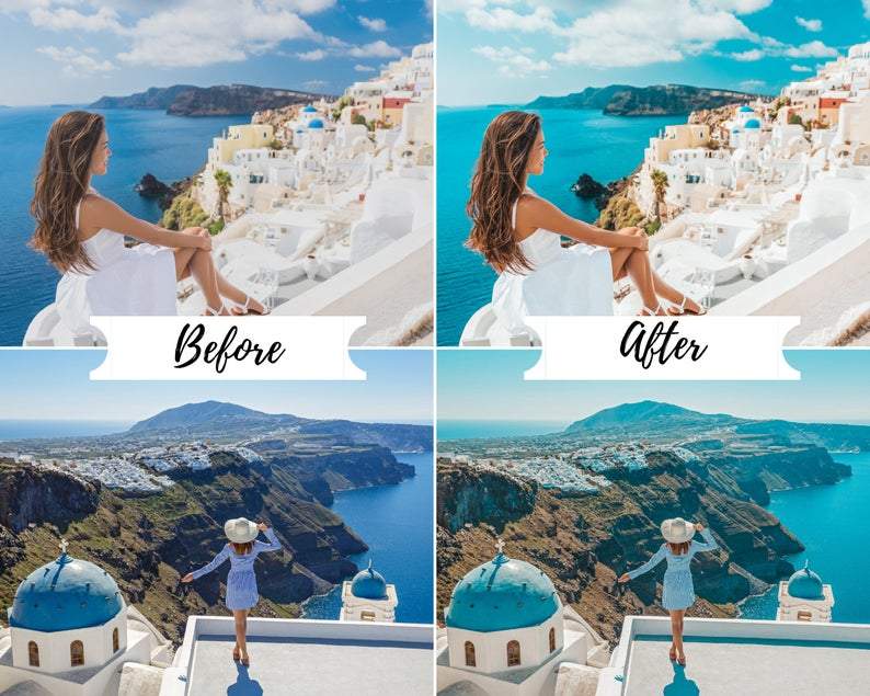 4 DESKTOP LIGHTROOM PRESET SANTORINI