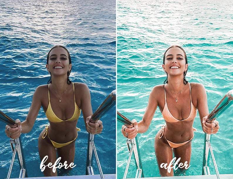 12 MOBILE Lightroom Presets Aqua
