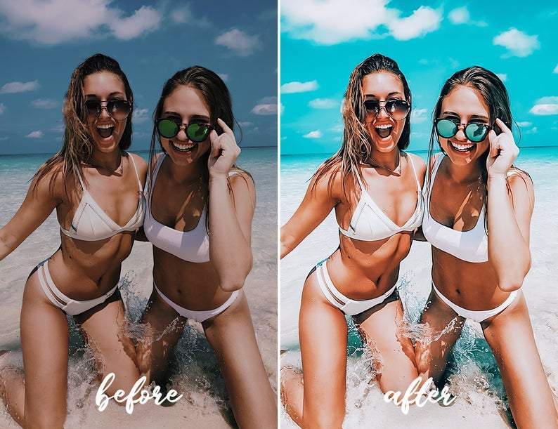 12 MOBILE Lightroom Presets Ocean