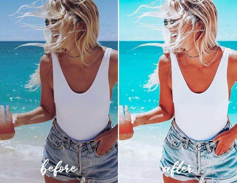 12 MOBILE Lightroom Presets Ocean