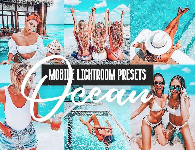 12 MOBILE Lightroom Presets Ocean