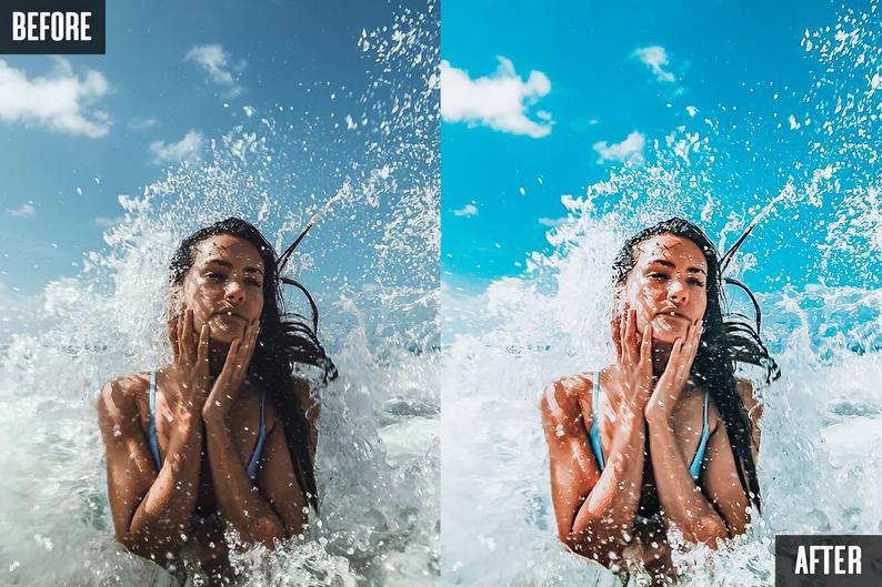 10 OCEAN BLUE MOBILE LIGHTROOM PRESETS