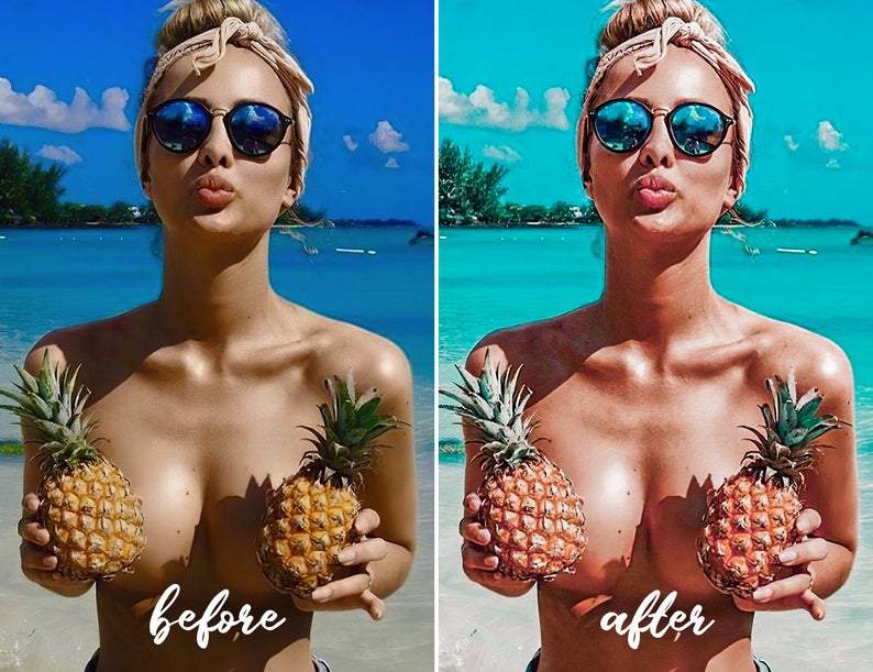 12 MOBILE Lightroom Presets Aqua