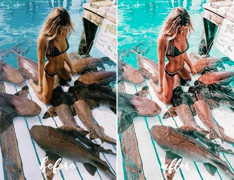 12 MOBILE Lightroom Presets Aqua