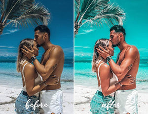 12 MOBILE Lightroom Presets Aqua