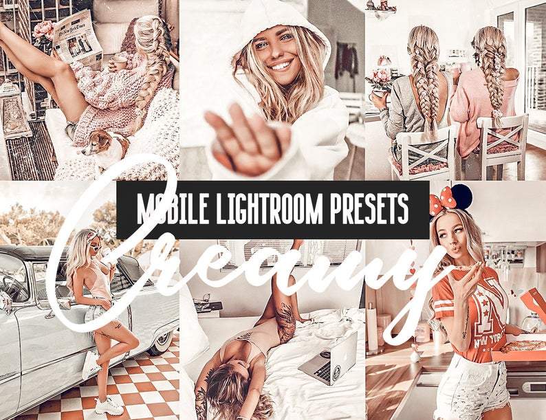 12 MOBILE Lightroom Presets Creamy