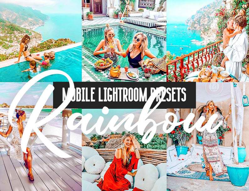 12 MOBILE Lightroom Presets Rainbow