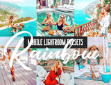 12 MOBILE Lightroom Presets Rainbow