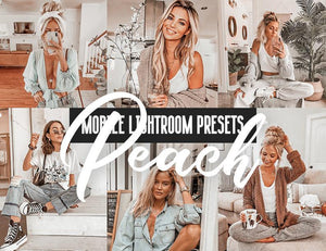 12 MOBILE Lightroom Presets Peach