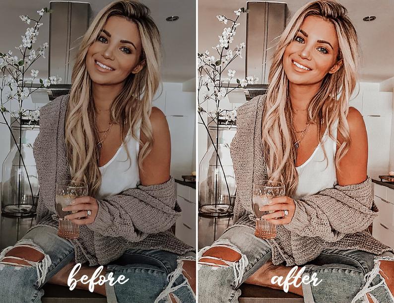 12 MOBILE Lightroom Presets Peach