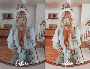 12 MOBILE Lightroom Presets Peach