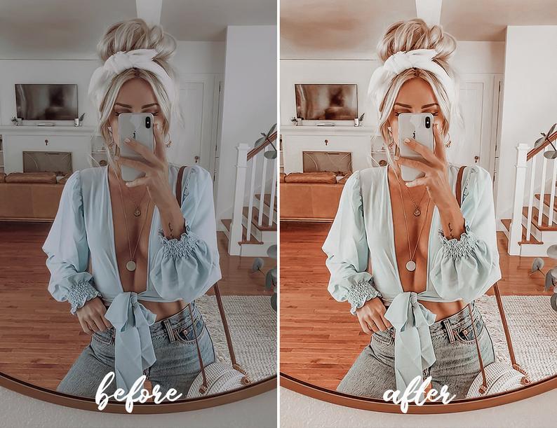 12 MOBILE Lightroom Presets Peach