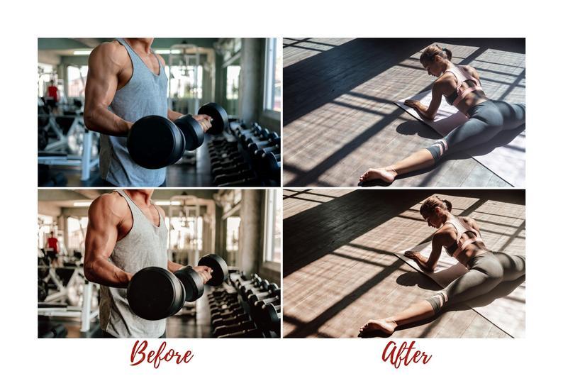 5 DESKTOP LIGHTROOM PRESETS FITNESS SPORT